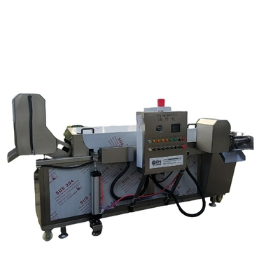 Macchina di frittura automatica a gas in acciaio inossidabile grande per pasta carne di pollo Cipolla Patata