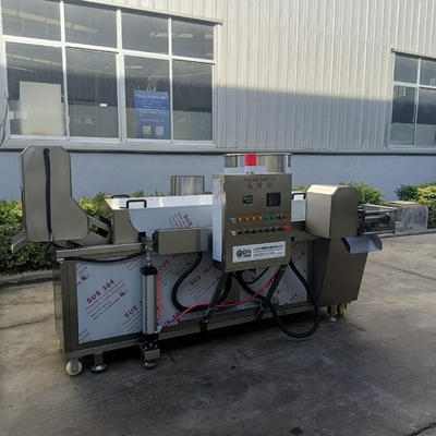 Macchina di frittura automatica a gas in acciaio inossidabile grande per pasta carne di pollo Cipolla Patata