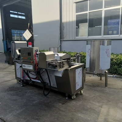Macchina di frittura automatica a gas in acciaio inossidabile grande per pasta carne di pollo Cipolla Patata