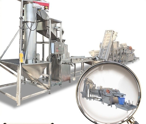 200 kg e 300 kg di capacità, linea di frittura automatica di patate per la produzione su scala industriale