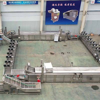 500 kg di linea di produzione automatizzata di patatine fritte e patatine fritte per una produzione rapida