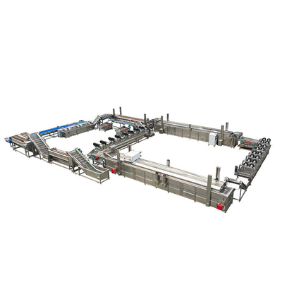 Linea di produzione completamente automatica di patatine fritte surgelate e patatine fritte Capacità 300 kg