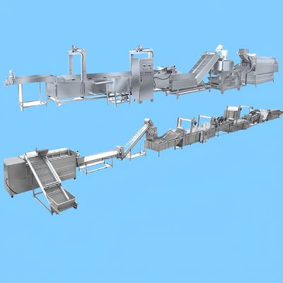 200kg Capacità Acciaio inossidabile Frigorifici Francesi Linea di produzione di patatine personalizzate