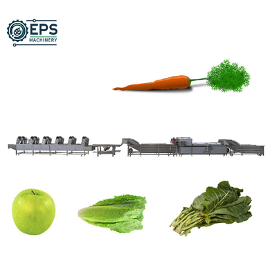 Personalizza la linea di pulizia e asciugatura completamente automatica di frutta e verdura Voltaggio 110V-380V