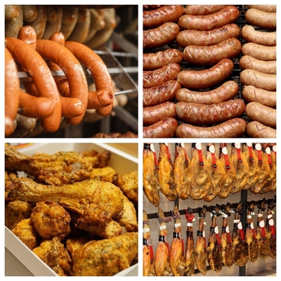 Forno automatico per il fumo di carne in acciaio inossidabile con controllo della temperatura