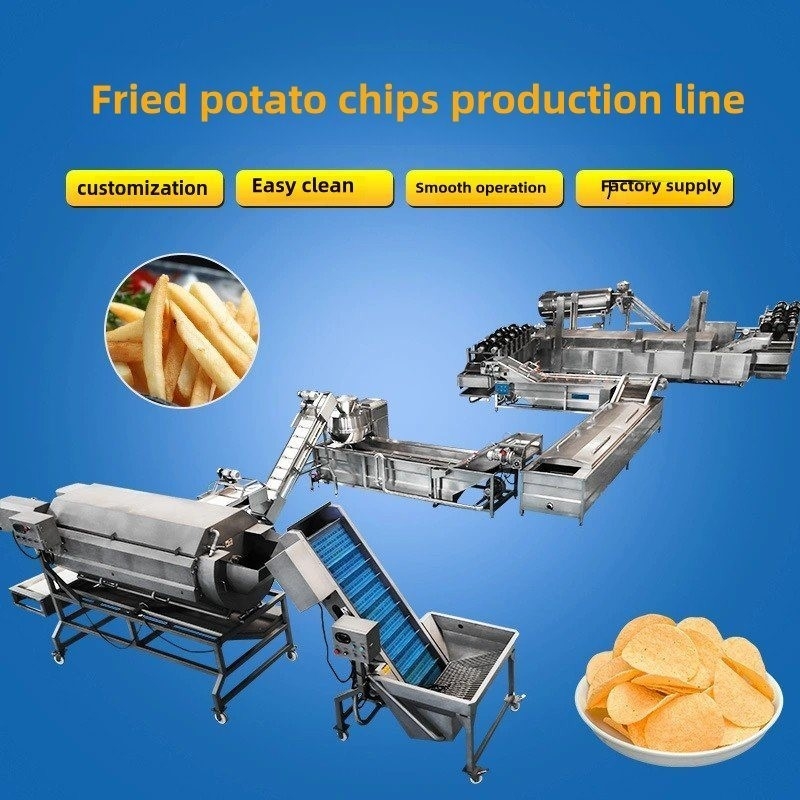 Linea di produzione completamente automatica di patatine fritte surgelate e patatine fritte Capacità 300 kg