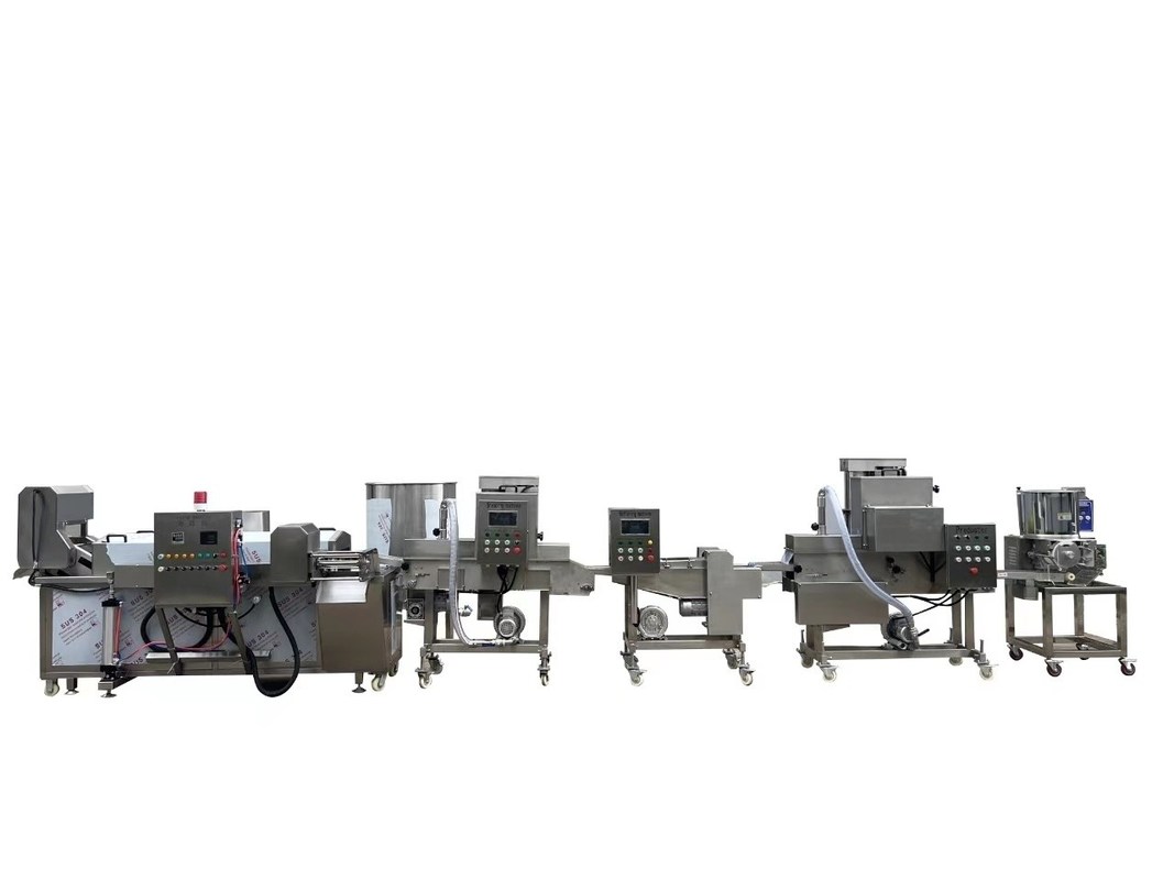 Linea di produzione di hamburger a 380 V e linea di lavorazione della carne con macina da carne