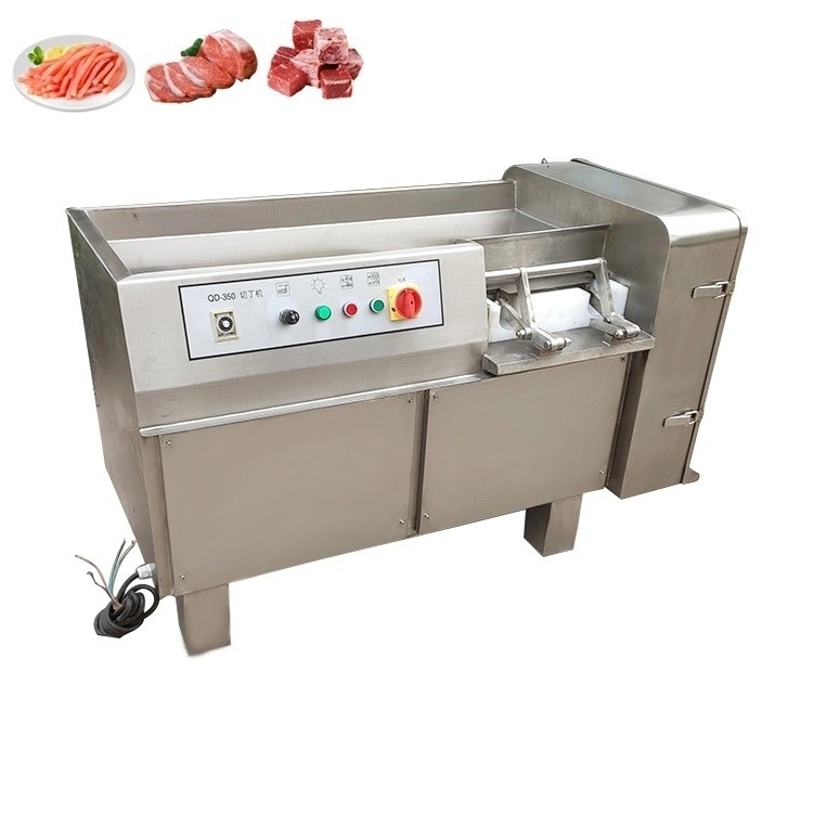 Tagliatore automatico di carne di anatra per il taglio di cubo di carne di pesce surgelato