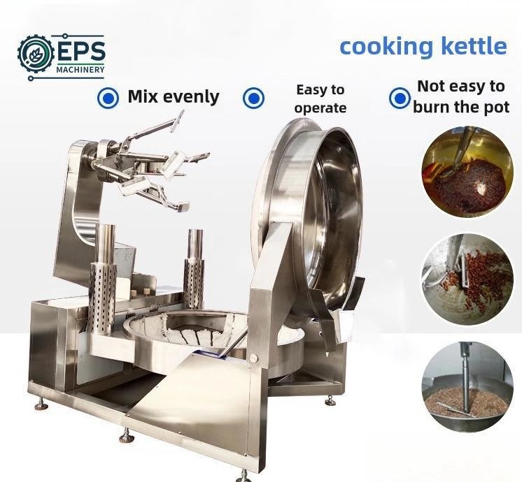 380V 1200*900*900 Cucina per salsa di caramelle Miscelatore di lavorazione alimentare Agitatore Cucina riscaldamento a gas